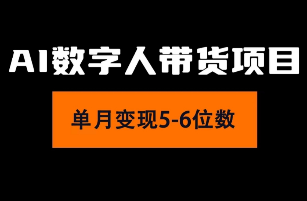 （11751期）2024年Ai数字人带货，小白就可以轻松上手，真正实现月入过万的项目-网创项目