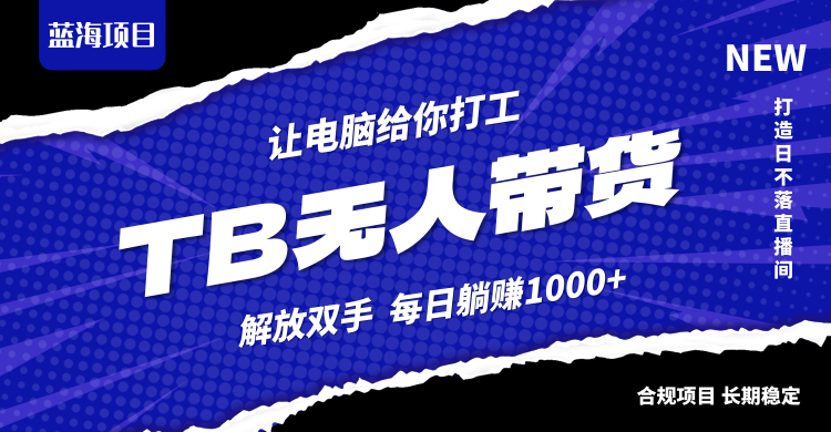 淘宝无人直播最新玩法，不违规不封号，轻松月入3W+-网创项目