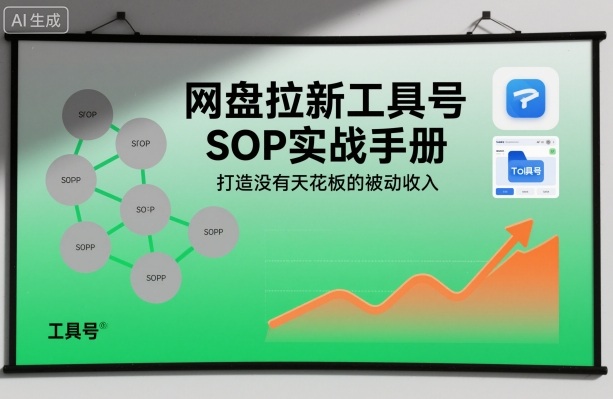 网盘拉新工具号SOP实战手册，打造没有天花板的被动收入-网创项目