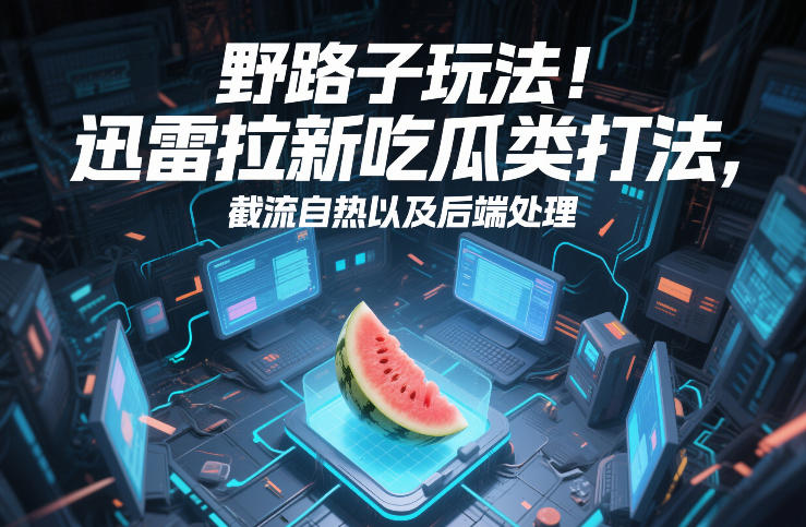 野路子玩法！迅雷拉新吃瓜类打法，截流自热以及后端处理-网创项目