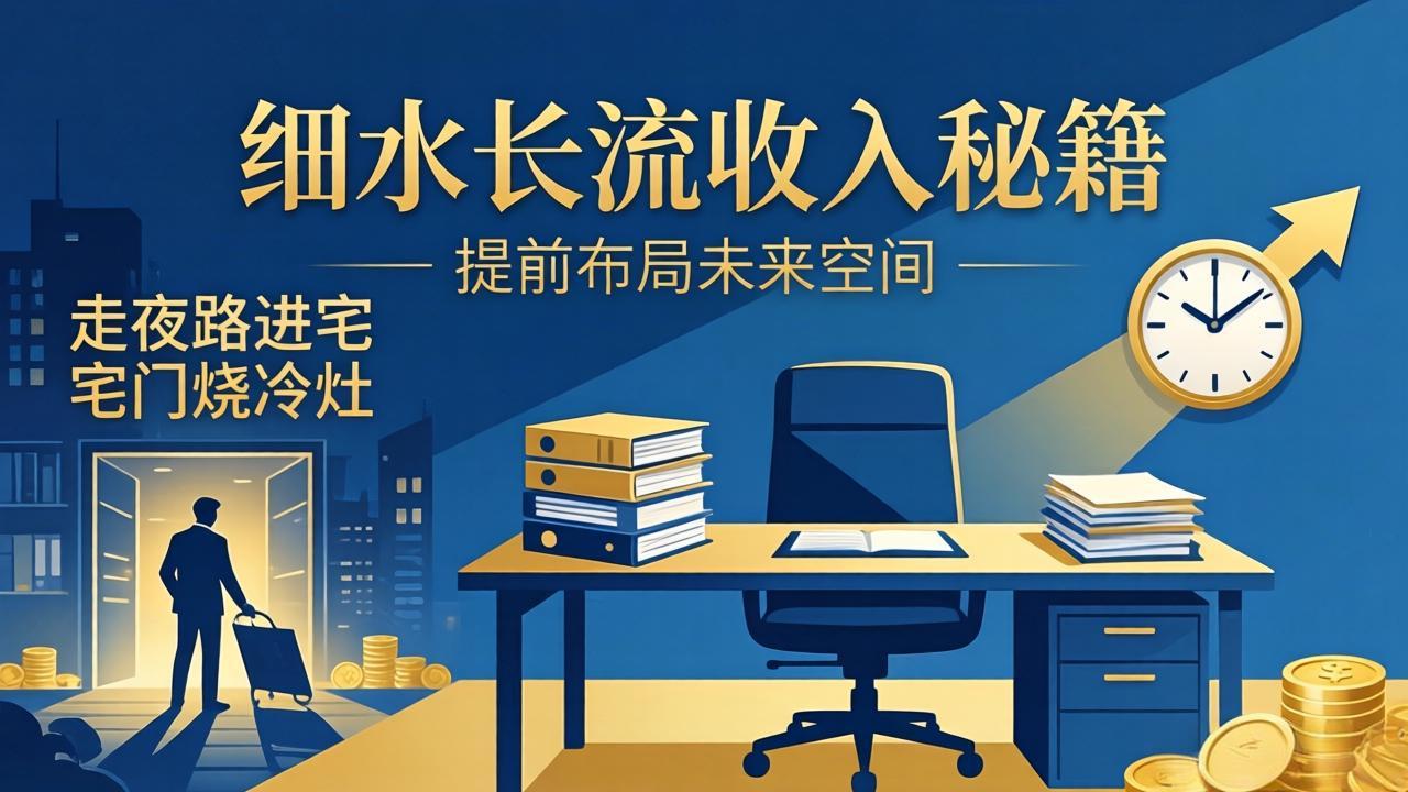 某付费文章：细水长流收入秘籍：走夜路进宅门烧冷灶，提前布局未来空间-网创项目