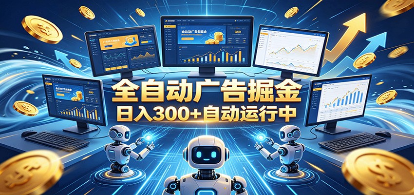 自动广告G机，日入300+，正规平台，广告浏览获益，时间自由，适合各类人群日常增收-网创项目