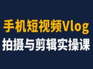手机短视频Vlog拍摄与剪辑实操课,小白变大师-网创项目