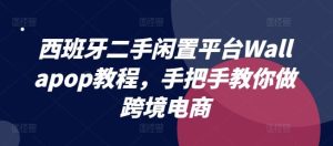 西班牙二手闲置平台Wallapop教程,手把手教你做跨境电商-网创项目