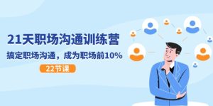 21天职场沟通特训营，搞定职场沟通，成为职场前10%（22节）-网创项目