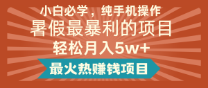 2024暑假最赚钱的项目,小红书咸鱼暴力引流简单无脑操作,每单利润最少500+-网创项目