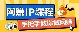 ip合伙人打造1.0，从0到1教你做网创，实现月入过万【揭秘】-网创项目