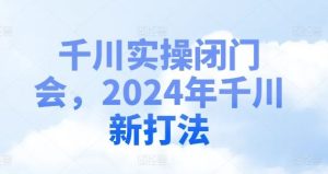千川实操闭门会,2024年千川新打法-网创项目