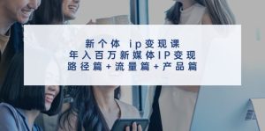 新个体ip变现课，年入百万新媒体IP变现，路径篇+流量篇+产品篇-网创项目