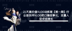 21天高价值VLOG训练营【第一期】行业首创用VLOG把口播故事化，流量人设成倍增长-网创项目
