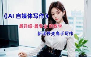 AI自媒体文章创作全网最详细教程，新手秒变写作高手，多方位发展-网创项目