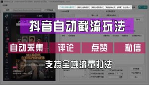 抖音自动截流玩法，利用一个软件自动采集、评论、点赞、私信，全域引流-网创项目