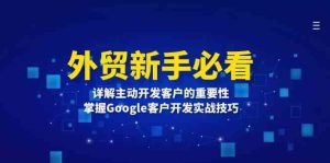 外贸新手必看，详解主动开发客户的重要性，掌握Google客户开发实战技巧-网创项目