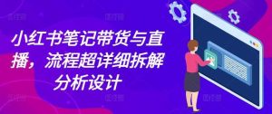 小红书笔记带货与直播，流程超详细拆解分析设计-网创项目