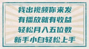 （13667期）不剪辑不直播不露脸，有播放就有收益，轻松月入五位数，新手小白轻松上手-网创项目