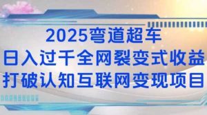2025弯道超车日入过K全网裂变式收益打破认知互联网变现项目【揭秘】-网创项目