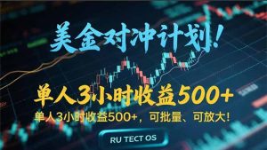 长久稳定的撸美金项目，平均3小时收入 500+，可公司实地考察实地操作！-网创项目