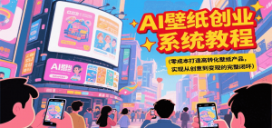 AI壁纸创业系统教程，零成本打造高转化壁纸产品，实现从创意到变现的完整闭环-网创项目