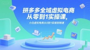 拼多多全域虚拟电商从零到1实操课，小白虚拟电商从0到1实操到精通-网创项目