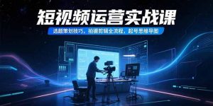 短视频运营实战课,选题策划技巧,拍摄剪辑全流程,起号思维导图-网创项目