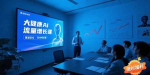 大健康AI流量增长课8.0，赛道定位方法论，AI数字人内容生产，私域转化运营-网创项目
