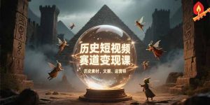 历史短视频赛道变现课，百集素材库应用，文案剪辑技巧，账号运营全案-网创项目