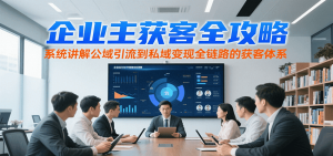企业主获客全攻略，系统讲解公域引流到私域变现全链路的获客体系-网创项目