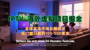 【海外虚拟项目掘金】日入100-200美刀，自己在家就可以闷声发大财，长期可做，工作室可复制扩大【揭秘】-网创项目