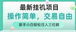 最新挂G项目，操作简单，交易自由，人人可上手，新手小白轻松日入三位数【揭秘】-网创项目