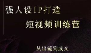 强人设ip打造课,8月最新5天短视频ip训练营,从出镜到成交-网创项目