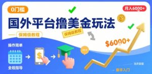 国外平台撸美金玩法，操作简单，0门槛，当月搞了6k+，保姆级教程【揭秘】-网创项目