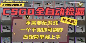 CSGO自动捡漏项目，最新玩法，不用挂机不用玩游戏，一个手机即可操作。…-网创项目