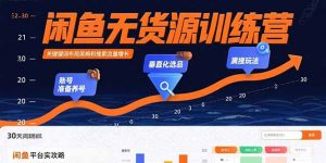 闲鱼无货源训练营：账号准备养号/垂直化选品/黑搜玩法，0基础30天盈利指南-网创项目