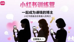 小红书训练营一起成为賺钱的博主，小红书是最适合普通人的风口-网创项目