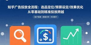 知乎广告投放全流程：选品定位/预算设定/效果优化 从零基础到精准投放跨越-网创项目