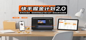 快手掘金计划2.0，账号定位装修、短视频剪辑选品与磁力金牛+裂变出单实战指南-网创项目