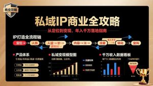 私域IP商业全攻略，从定位到变现，年入千万落地指南-网创项目