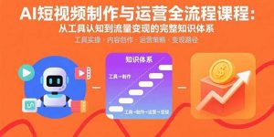 AI短视频制作与运营全流程课程：从工具认知到流量变现的完整知识体系-网创项目