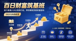 百日财富筑基班，助力普通人从认知到行动，带你解锁顶级财富密码-网创项目
