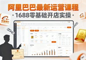 阿里巴巴最新运营课程，1688零基础开店实操-网创项目