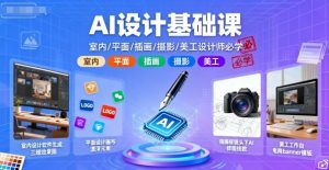 AI设计基础课，室内、平面、插画、摄影、美工设计师必学的-网创项目