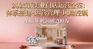 2025新美业门店运营全案：体系搭建-运营管理-风险控制，单店年利润破200万-网创项目