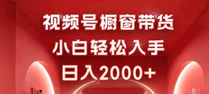 视频号橱窗带货，小白轻松入手，日入2000+-网创项目
