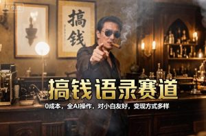 搞钱语录赛道,0成本,全AI操作,对小白友好,变现方式多样-网创项目