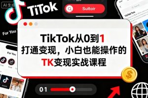 TikTok从0到1打通变现,小白也能操作的TK变现实战课程-网创项目