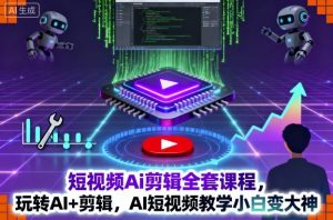 短视频Ai剪辑全套课程，玩转AI+剪辑，AI短视频教学小白变大神-网创项目