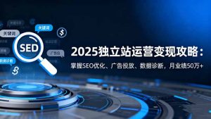 2025独立站运营变现攻略：掌握SEO优化、广告投放、数据诊断，月业绩50万+-网创项目