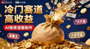 公众号冷门赛道,用AI做情感漫画,7天开通流量主,操作简单,小白可玩-网创项目