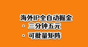 海外ip全自动掘金，2025必做蓝海项目，3分钟落地，矩阵直接开干【揭秘】-网创项目