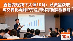 直播变现线下大课10月:从流量获取到成交转化再到IP打造,带你掌握实战技能-网创项目